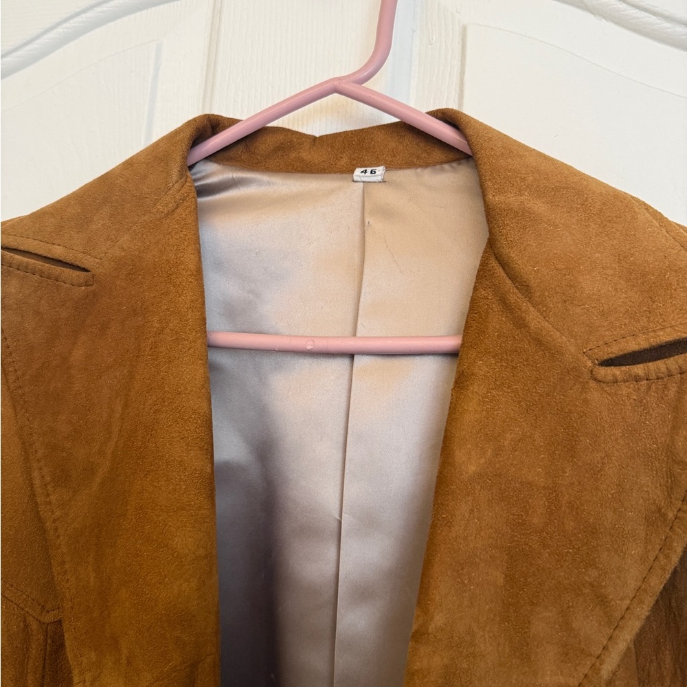 Scully Camel 100% Suede Leather Western Fully Lined Jacket Size 46 - Picture 8 of 8
